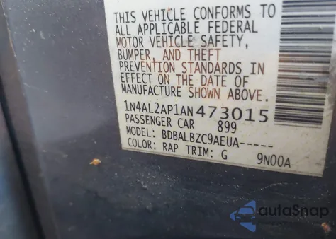 2010 Nissan Altima 2.5 S from USA, damaged, VIN 1N4AL2AP1AN473015